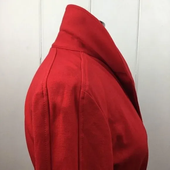 Pendleton Red Tie Waist Modal Wool Jacket MP - Picture 8 of 11